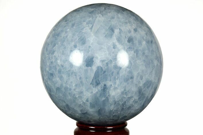 Polished Blue Calcite Sphere - Madagascar #216693
